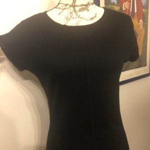 Like New Black women cap sleeve blouse